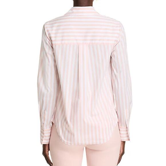 Veronica Beard Amelia Shirt Pink Shell/White Striped Button Down Size 2 NEW NWT! - Picture 3 of 7